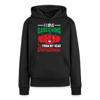 Tomate - Frauen Premium Bio Hoodie - Schwarz - Vorne - Julia (174cm)