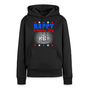 Christopher Columbus - Frauen Premium Bio Hoodie - Schwarz - Vorne - Julia (174cm)