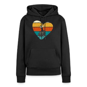 Flamenco - Frauen Premium Bio Hoodie - Schwarz - Vorne - Julia (174cm)
