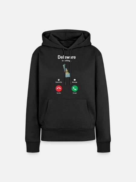 Reisendes Delaware geschenk - Frauen Premium Bio Hoodie - Schwarz