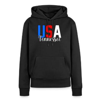 Usa tennessee geschenk - Frauen Premium Bio Hoodie - Schwarz - Vorne - Julia (174cm)