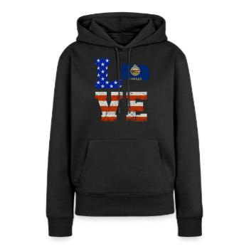 Cher cadeau du Kansas - Sweat à capuche Premium bio Femme - noir - Devant - Julia (174cm)