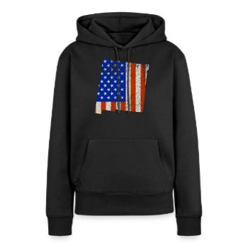 Nouveau-Mexique Home Usa drapeau cadeau - Sweat à capuche Premium bio Femme - noir - Devant - Julia (174cm)