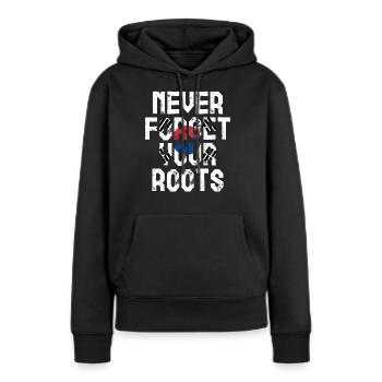 Wurzeln Südkorea Geschenk - Frauen Premium Bio Hoodie - Schwarz - Vorne - Julia (174cm)