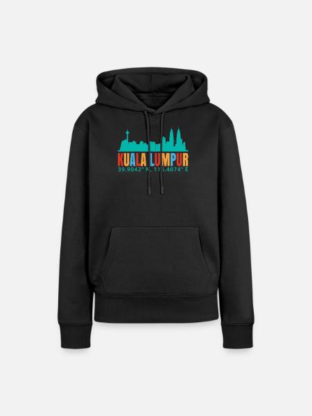Kuala Lumpur - Frauen Premium Bio Hoodie - Schwarz
