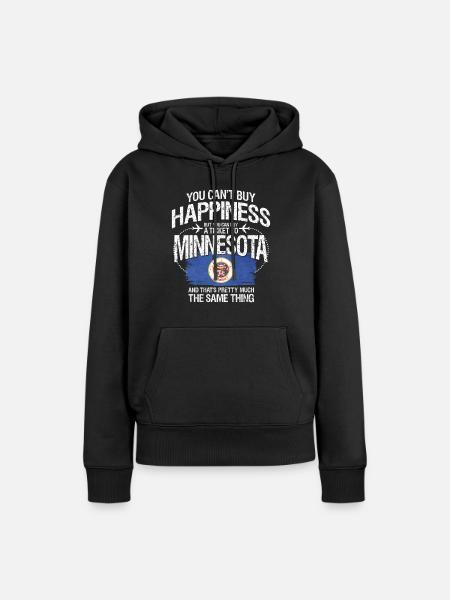 Minnesota - Frauen Premium Bio Hoodie - Schwarz