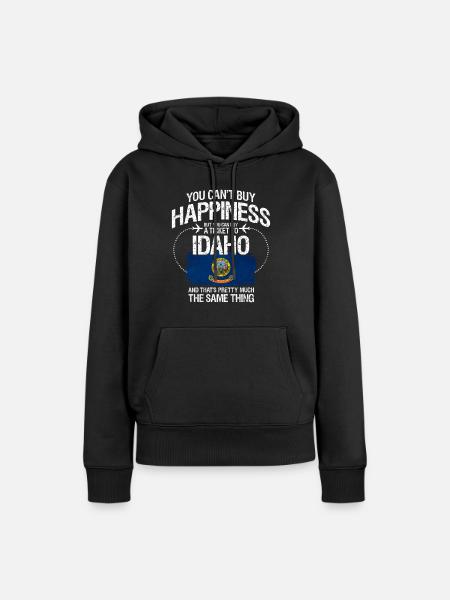 Idaho - Frauen Premium Bio Hoodie - Schwarz