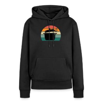 Kocher Koch Köchin Küche Restaurant Bar Bistro - Frauen Premium Bio Hoodie - Schwarz - Vorne - Julia (174cm)