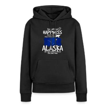 Alaska - Frauen Premium Bio Hoodie - Schwarz - Vorne - Julia (174cm)