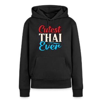 Thailand - Frauen Premium Bio Hoodie - Schwarz - Vorne - Julia (174cm)