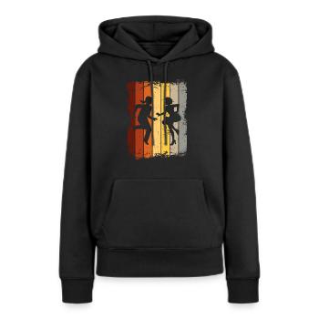 Samba - Frauen Premium Bio Hoodie - Schwarz - Vorne - Julia (174cm)