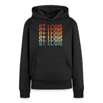 St. Louis Missouri - Frauen Premium Bio Hoodie - Schwarz - Vorne - Julia (174cm)