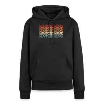 Newport-nachrichten - Frauen Premium Bio Hoodie - Schwarz - Vorne - Julia (174cm)