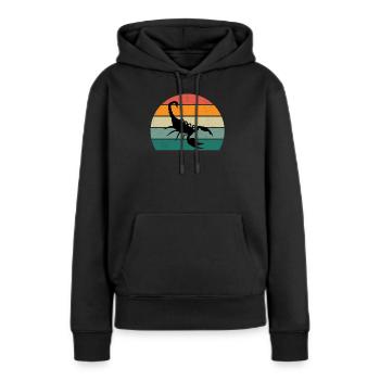 Skorpione Skorpionstachel Stachel Wüste Skorpion - Frauen Premium Bio Hoodie - Schwarz - Vorne - Julia (174cm)