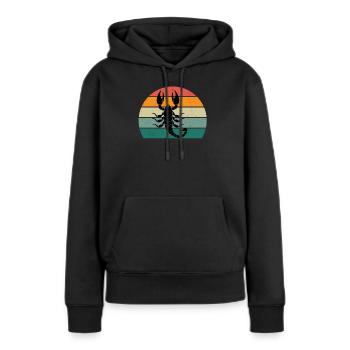 Skorpione Skorpionstachel Stachel Wüste Skorpion - Frauen Premium Bio Hoodie - Schwarz - Vorne - Julia (174cm)