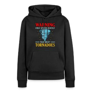 Tornade - Sweat à capuche Premium bio Femme - noir - Devant - Julia (174cm)