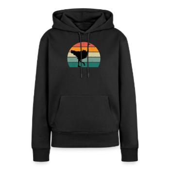 strauße laufvögel laufvogel vogel strauß afrika - Frauen Premium Bio Hoodie - Schwarz - Vorne - Julia (174cm)