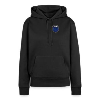 Alaska - Sweat à capuche Premium bio Femme - noir - Devant - Julia (174cm)