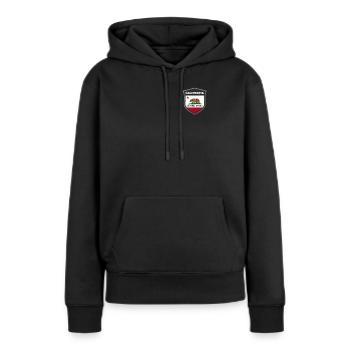 Kalifornien - Frauen Premium Bio Hoodie - Schwarz - Vorne - Julia (174cm)