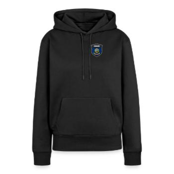 Idaho - Sweat à capuche Premium bio Femme - noir - Devant - Julia (174cm)
