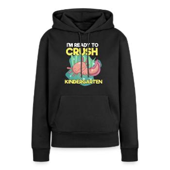 Kindergarten - Frauen Premium Bio Hoodie - Schwarz - Vorne - Julia (174cm)