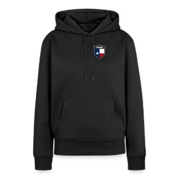 Texas - Sweat à capuche Premium bio Femme - noir - Devant - Julia (174cm)