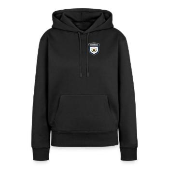 West Virginia - Frauen Premium Bio Hoodie - Schwarz - Vorne - Julia (174cm)