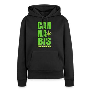 Cannabis händler - Frauen Premium Bio Hoodie - Schwarz - Vorne - Julia (174cm)