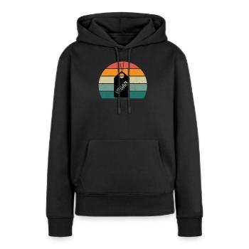 Veganer Veganerin Vegetarier Vegetarierin Pflanze - Frauen Premium Bio Hoodie - Schwarz - Vorne - Julia (174cm)