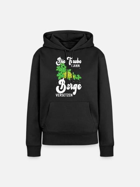Winzer Trauben Weinberg Weinbau - Frauen Premium Bio Hoodie - Schwarz