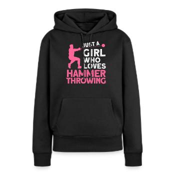 Hammer throw - Women’s Premium Organic Hoodie - black - Front - Julia (174cm)