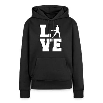 Schleudern Hurling - Frauen Premium Bio Hoodie - Schwarz - Vorne - Julia (174cm)