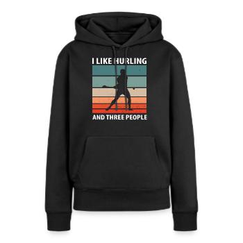 Schleudern Hurling - Frauen Premium Bio Hoodie - Schwarz - Vorne - Julia (174cm)