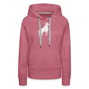 ziege zicklein meckern meckerziege ziegenbock - Frauen Premium Bio Hoodie - Malve - Vorne - Isabella (175cm)