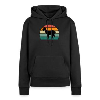 ziege zicklein meckern meckerziege ziegenbock - Frauen Premium Bio Hoodie - Schwarz - Vorne - Julia (174cm)