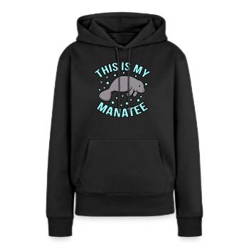 Seekuh - Frauen Premium Bio Hoodie - Schwarz - Vorne - Julia (174cm)