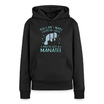 Seekuh - Frauen Premium Bio Hoodie - Schwarz - Vorne - Julia (174cm)
