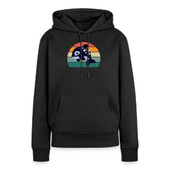 Whales Cetaceans Mammals Marine mammals Whales - Women’s Premium Organic Hoodie - black - Front - Julia (174cm)