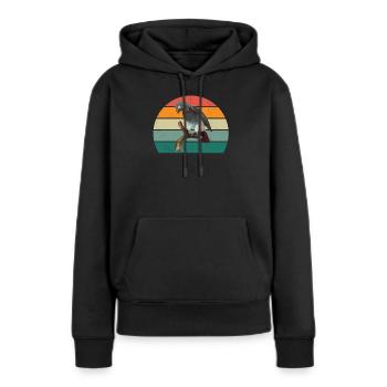 oiseaux vol planeur air plumes plumes vol oiseau - Sweat à capuche Premium bio Femme - noir - Devant - Julia (174cm)