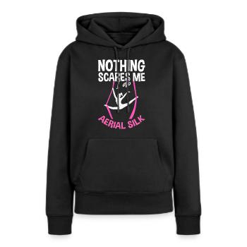 Aerial Yoga Vertical Cloth Aerialist - Women’s Premium Organic Hoodie - black - Front - Julia (174cm)