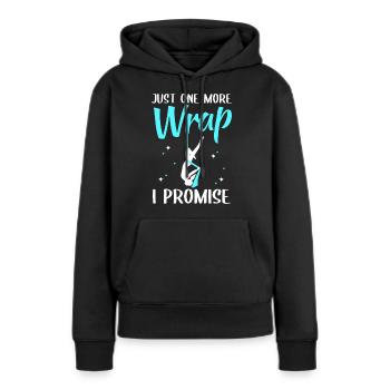 Vertikaltuch Aerialist Aerial Silk - Frauen Premium Bio Hoodie - Schwarz - Vorne - Julia (174cm)