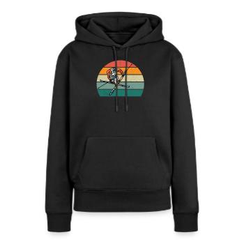Ski Skier Skier Winter Snow Mountains - Women’s Premium Organic Hoodie - black - Front - Julia (174cm)