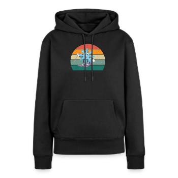 Ski Skier Skier Winter Snow Mountains - Women’s Premium Organic Hoodie - black - Front - Julia (174cm)