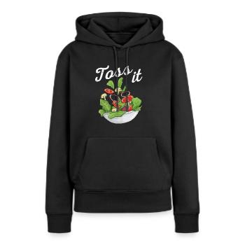 Salade - Sweat à capuche Premium bio Femme - noir - Devant - Julia (174cm)