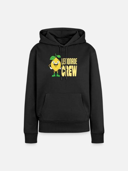 Limonaden-Crew - Frauen Premium Bio Hoodie - Schwarz