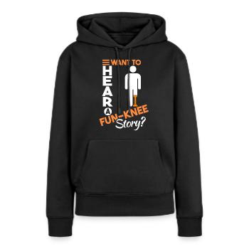 Prothèse de jambe Amputation de prothèse de jambe - Sweat à capuche Premium bio Femme - noir - Devant - Julia (174cm)