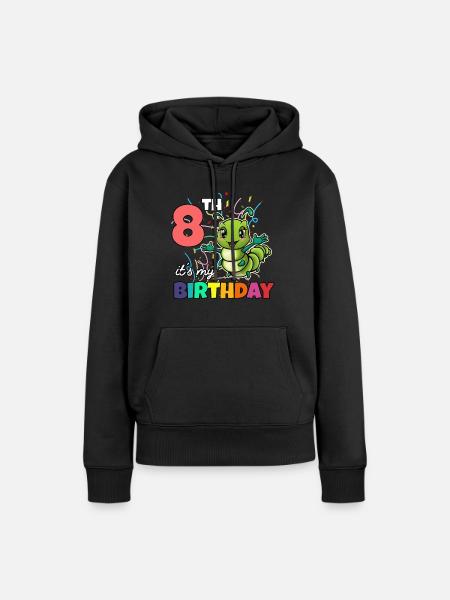 Raupe - Frauen Premium Bio Hoodie - Schwarz