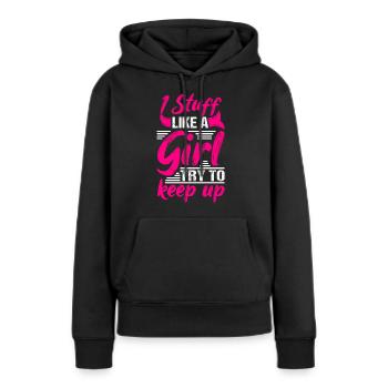 Taxidermist stuffing taxidermy - Women’s Premium Organic Hoodie - black - Front - Julia (174cm)