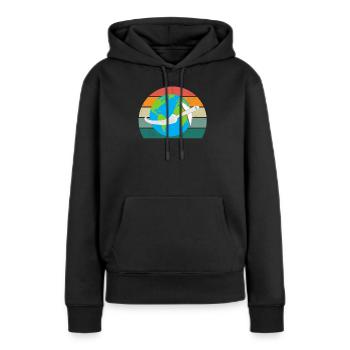 Reisen Reisender Reisender Ferien Urlauber Urlaub - Frauen Premium Bio Hoodie - Schwarz - Vorne - Julia (174cm)