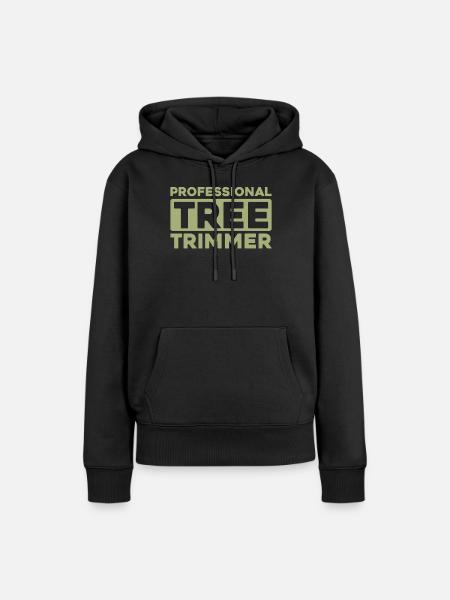 Bomen trimmers - Vrouwen Premium Bio hoodie - zwart